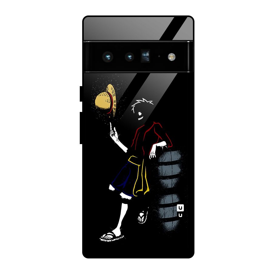 One Piece Luffy Style Glass Back Case for Google Pixel 6 Pro