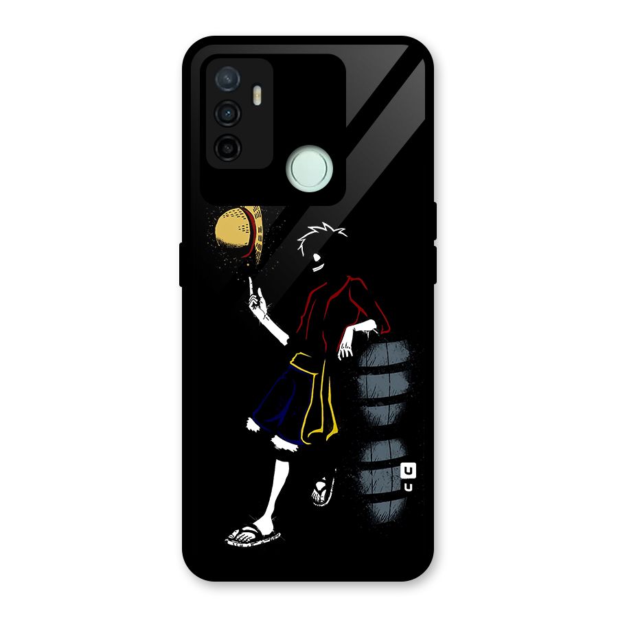 One Piece Luffy Style Glass Back Case for Oppo A53