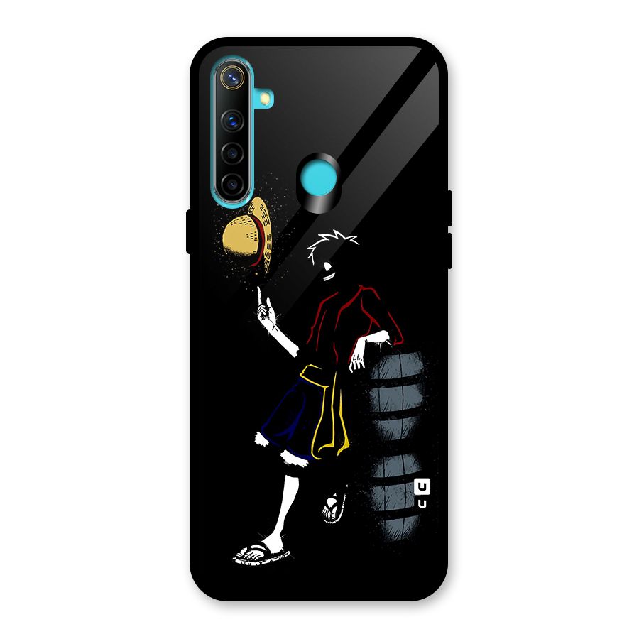 One Piece Luffy Style Glass Back Case for Realme 5