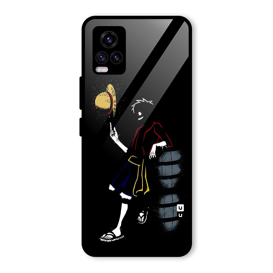 One Piece Luffy Style Glass Back Case for Vivo V20 2021