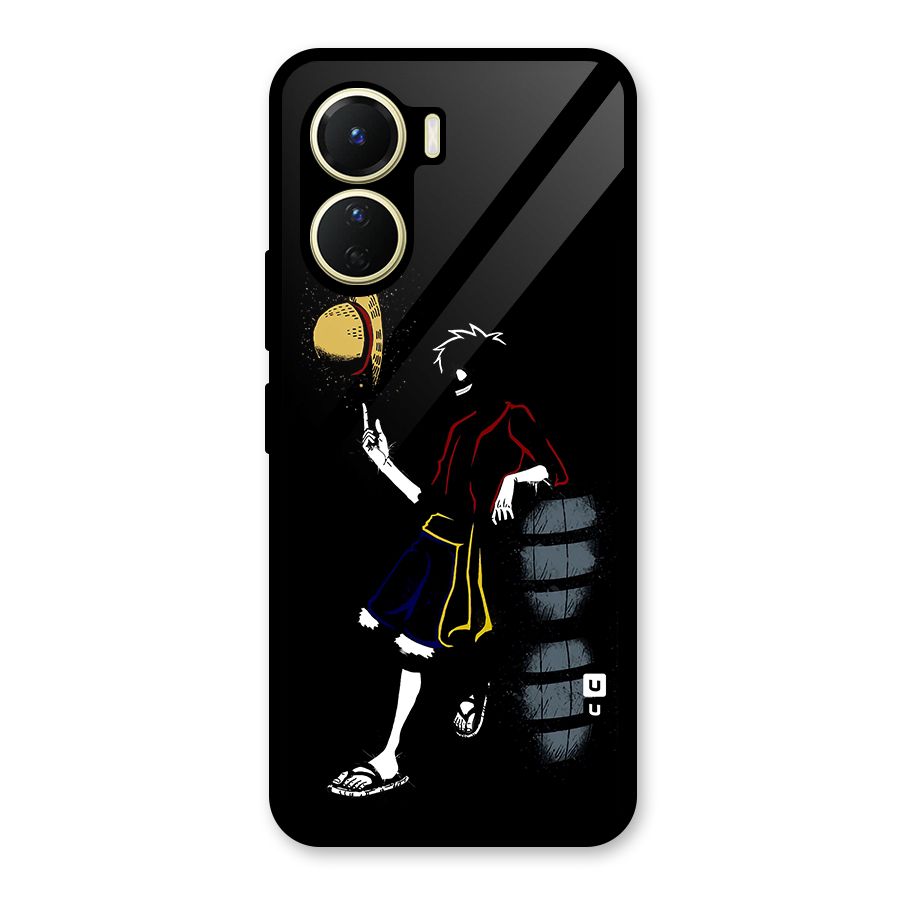 One Piece Luffy Style Glass Back Case for Vivo Y16