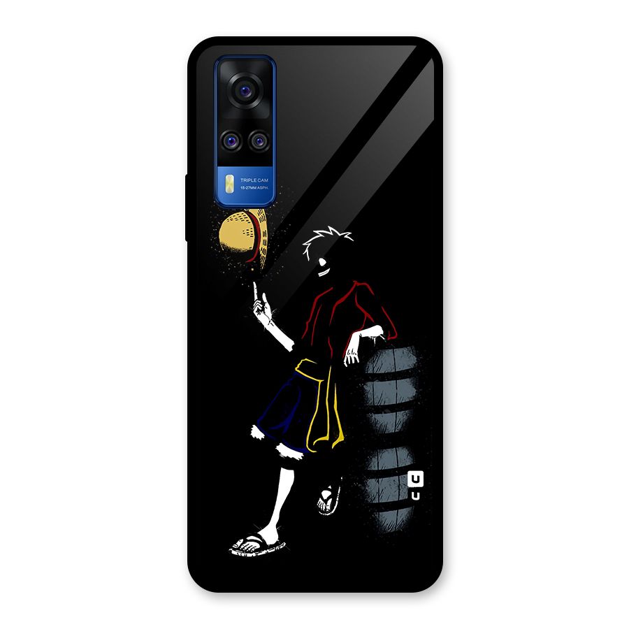 One Piece Luffy Style Glass Back Case for Vivo Y31