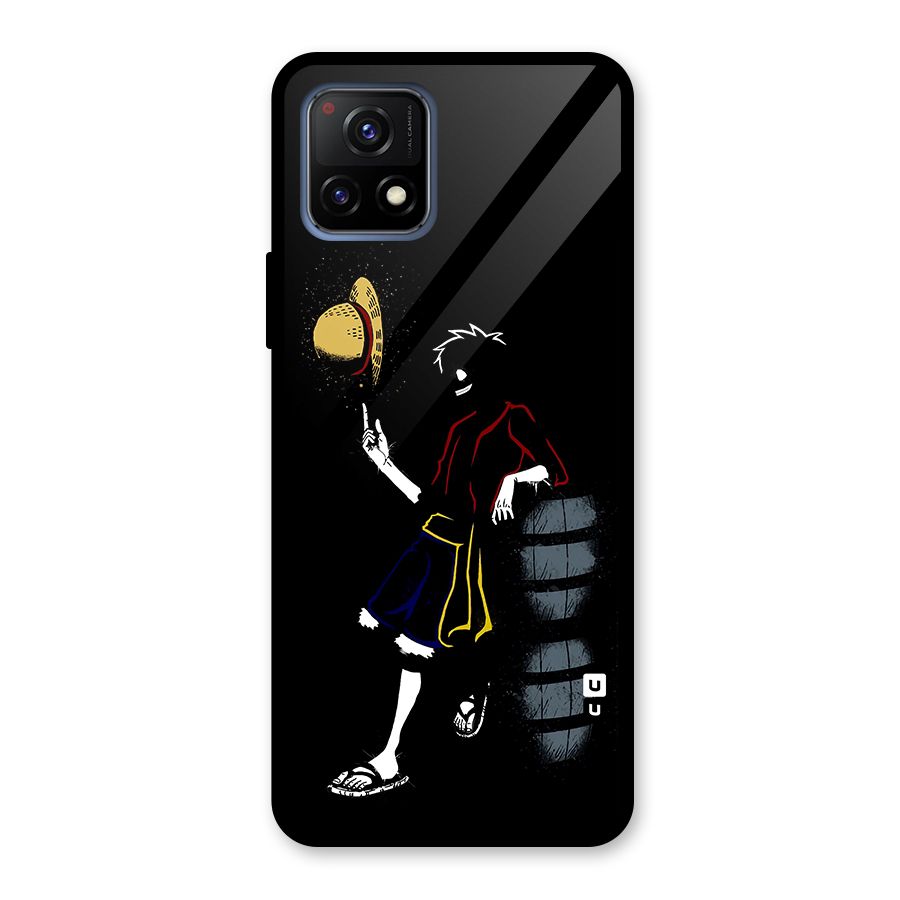 One Piece Luffy Style Glass Back Case for Vivo Y72 5G