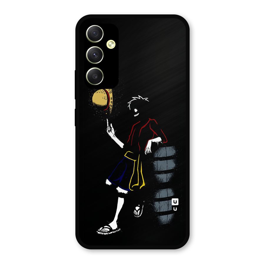 One Piece Luffy Style Metal Back Case for Galaxy A34