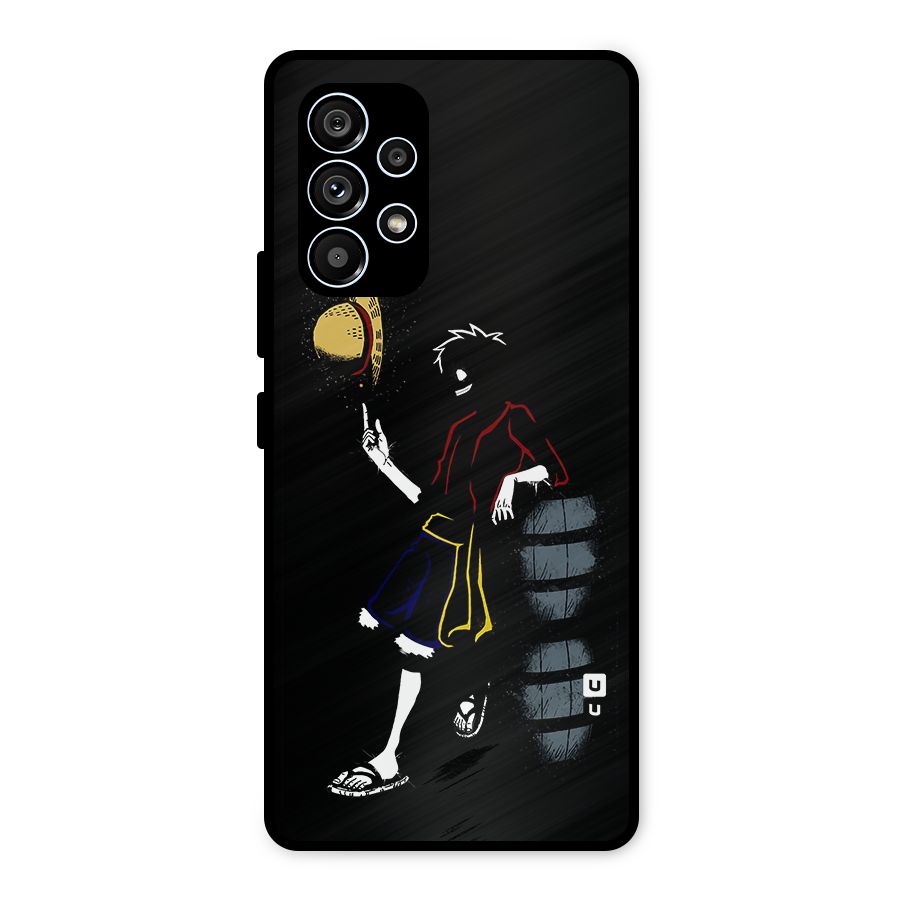 One Piece Luffy Style Metal Back Case for Galaxy A53 5G
