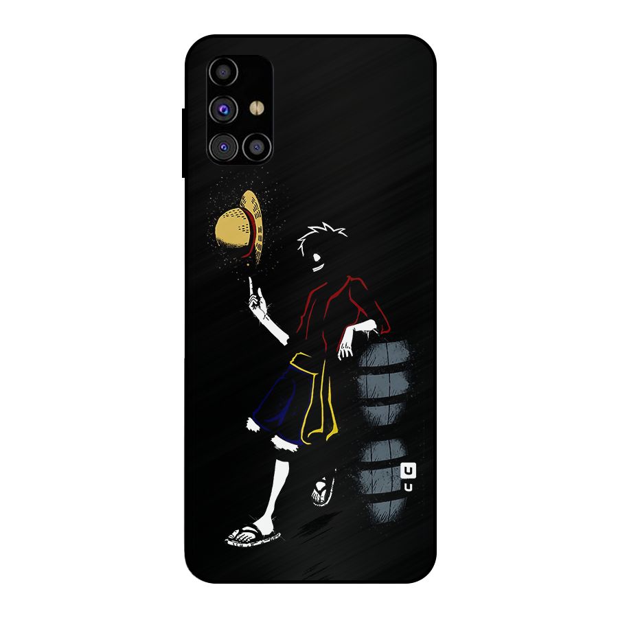 One Piece Luffy Style Metal Back Case for Galaxy M31s