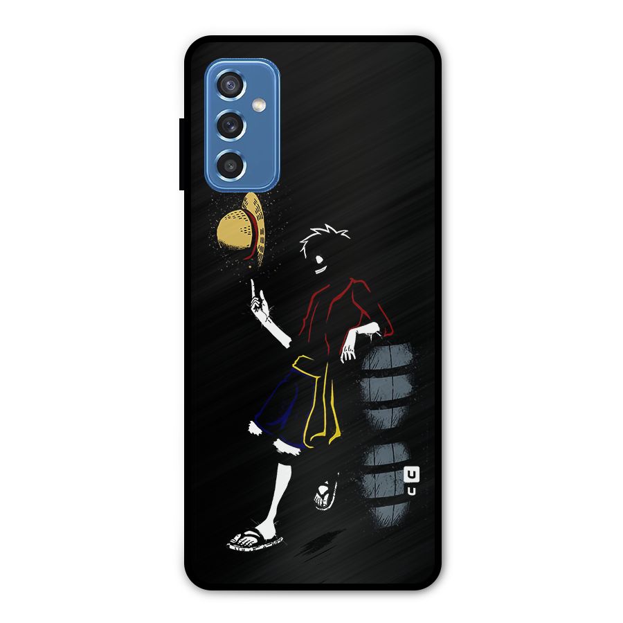 One Piece Luffy Style Metal Back Case for Galaxy M52 5G