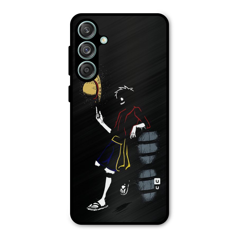 One Piece Luffy Style Metal Back Case for Galaxy M55 5G