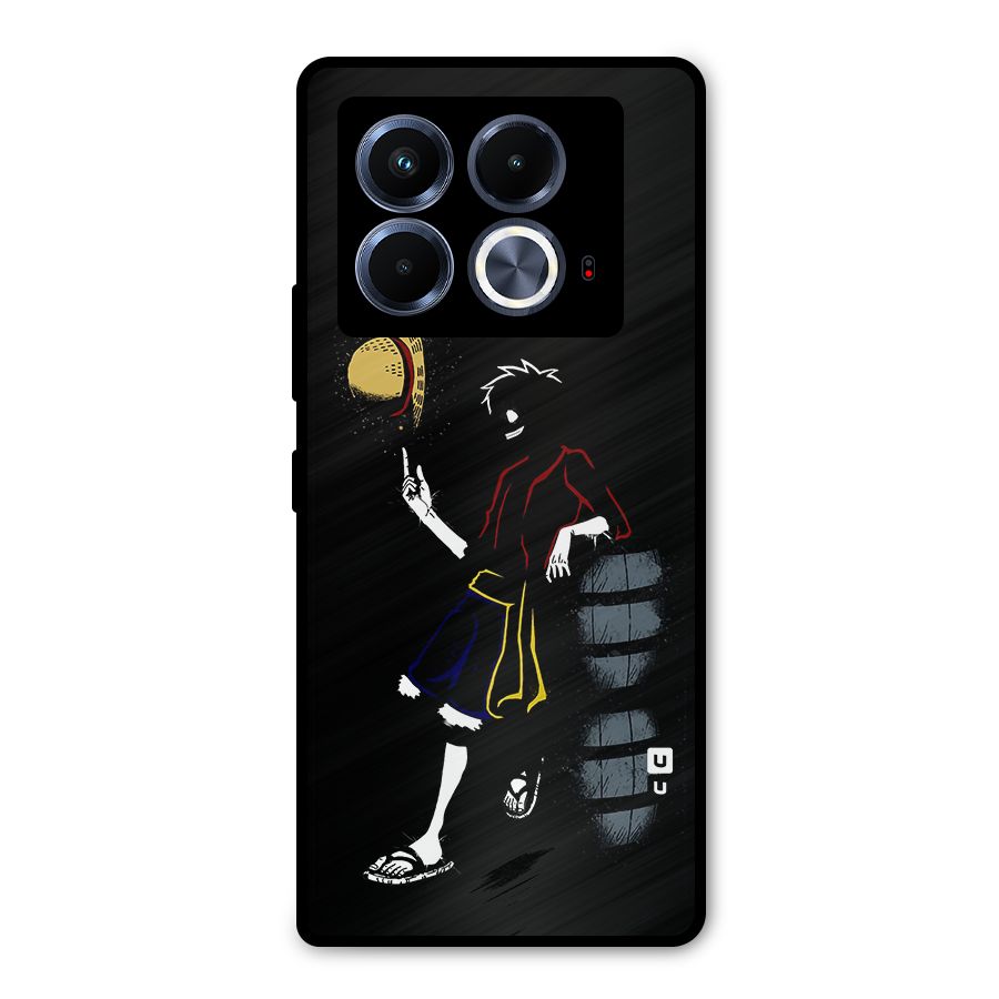 One Piece Luffy Style Metal Back Case for Infinix Note 40 5G