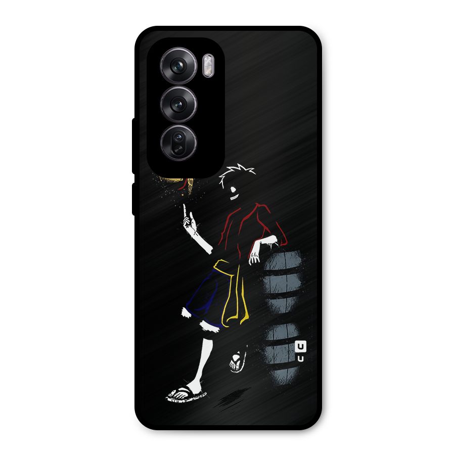 One Piece Luffy Style Metal Back Case for Oppo Reno12 Pro