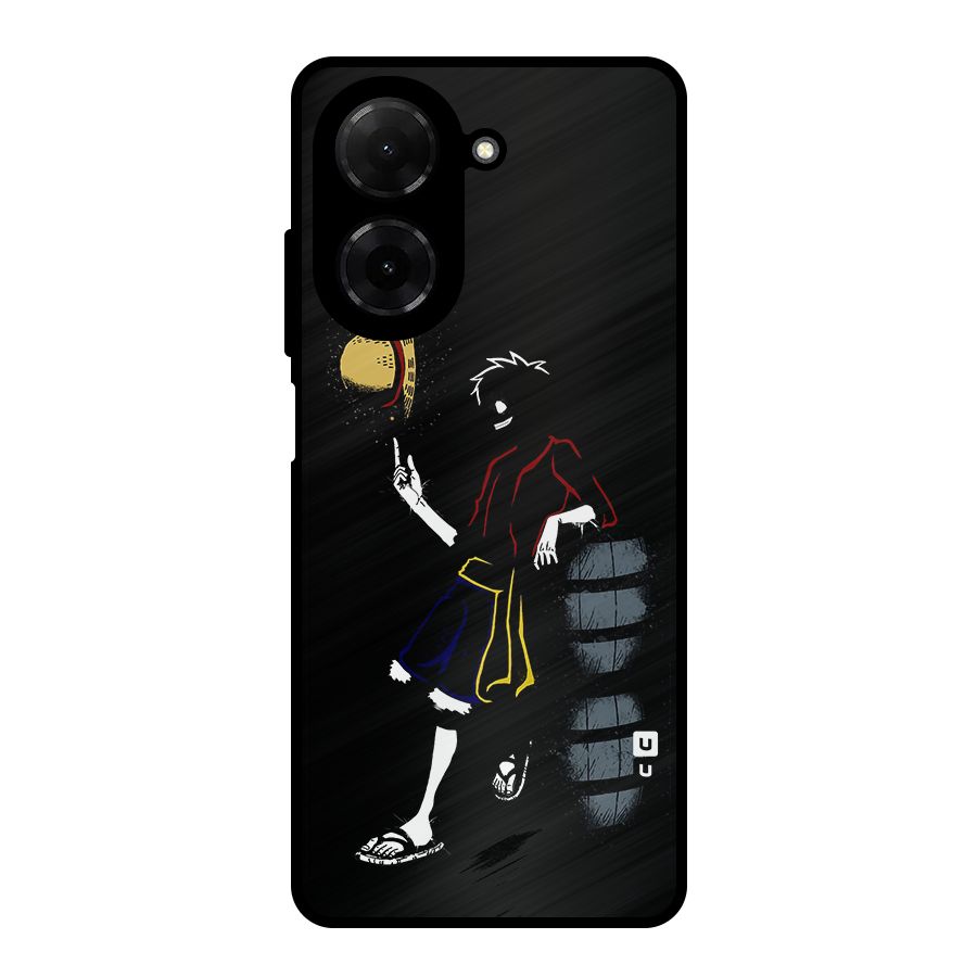 One Piece Luffy Style Metal Back Case for Poco C71