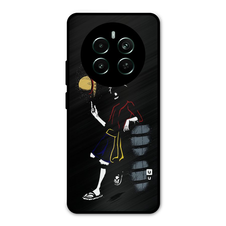 One Piece Luffy Style Metal Back Case for Realme 12 Plus