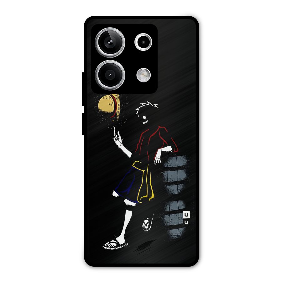 One Piece Luffy Style Metal Back Case for Redmi Note 13 5G