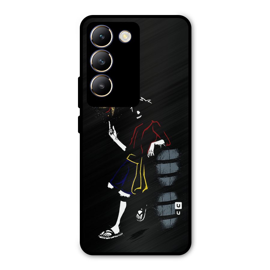 One Piece Luffy Style Metal Back Case for Vivo T3 5G