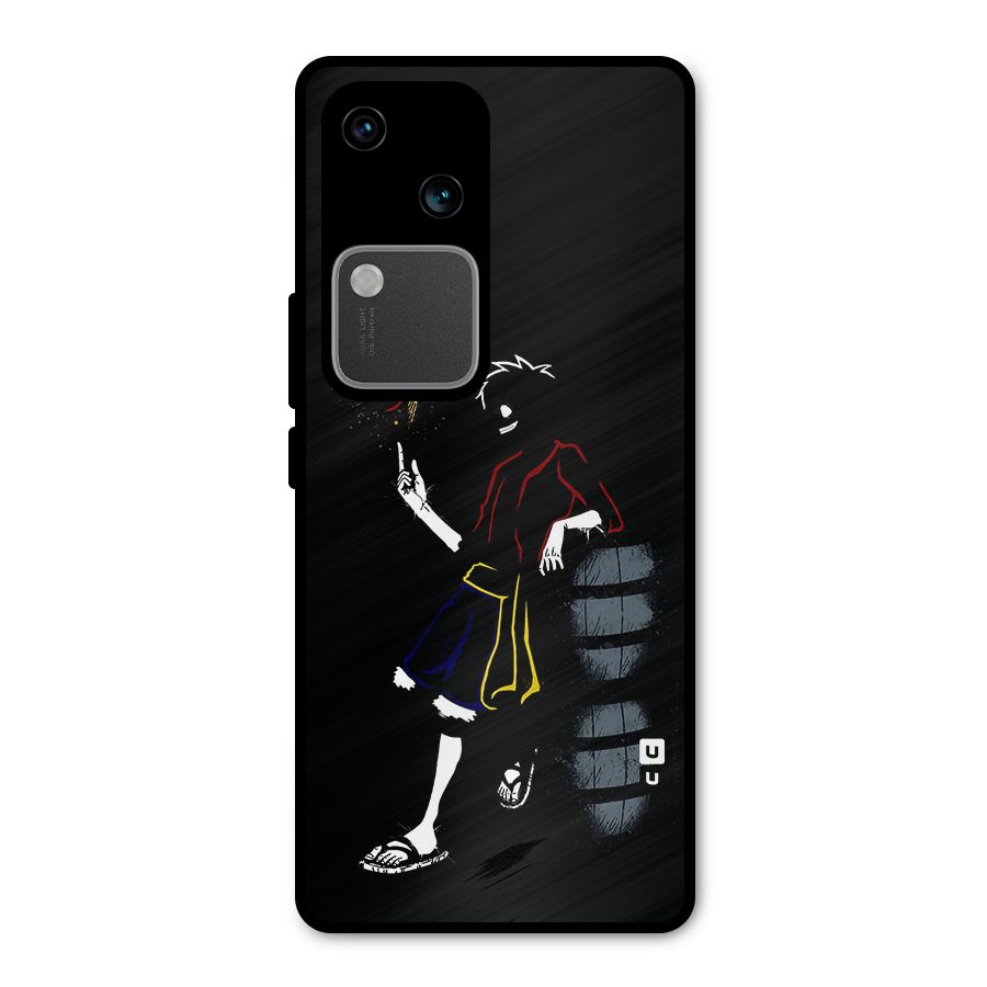 One Piece Luffy Style Metal Back Case for Vivo V30