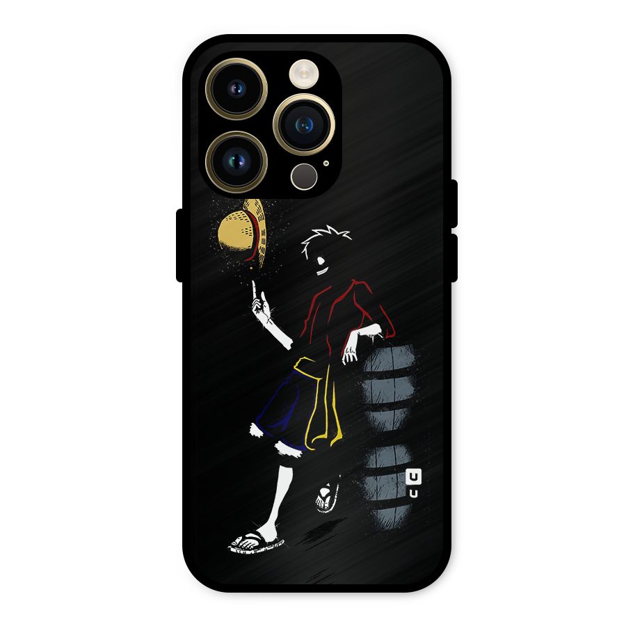One Piece Luffy Style Metal Back Case for iPhone 14 Pro