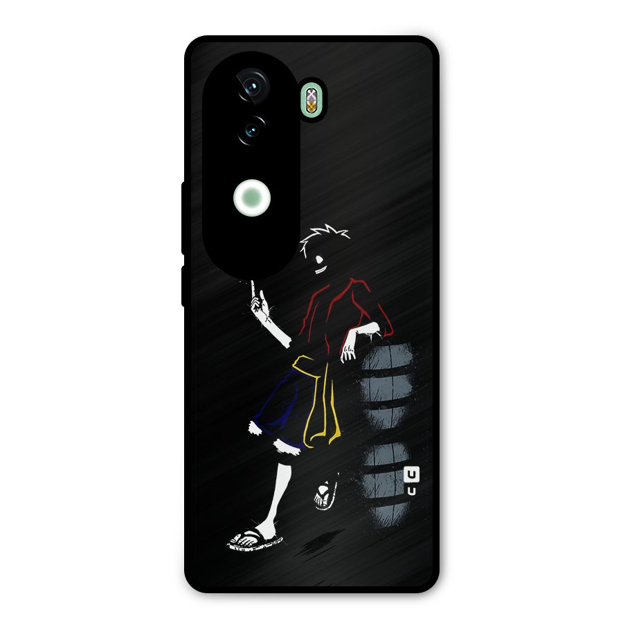 One Piece Luffy Style Metal Back Case for iQOO Z9s