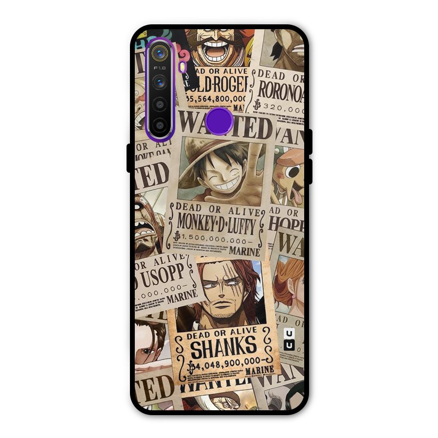 One Piece Most Wanted Glass Back Case for Realme 5s