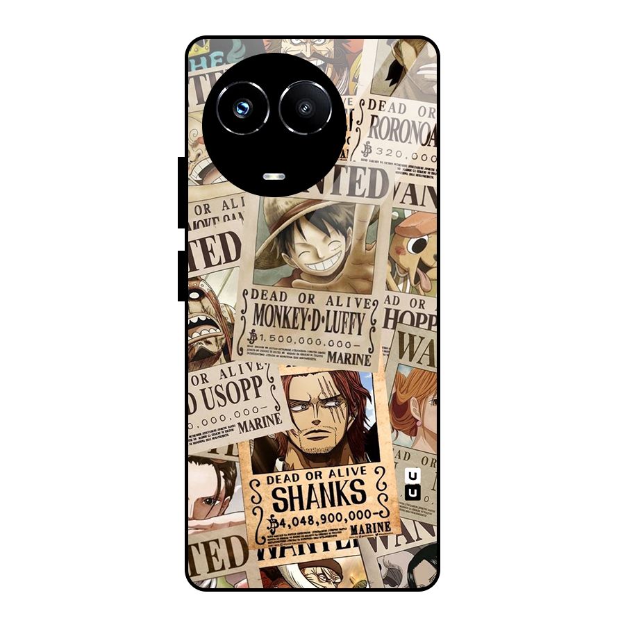 One Piece Most Wanted Glass Back Case for Realme Narzo 60X