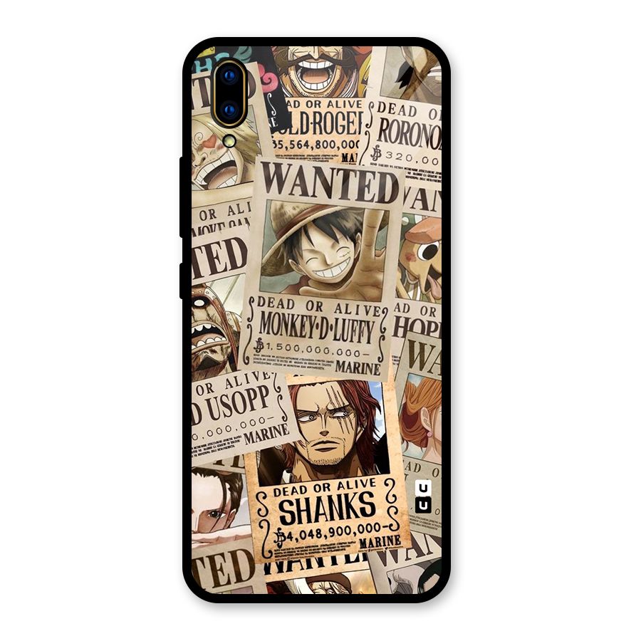 One Piece Most Wanted Glass Back Case for Vivo V11 Pro