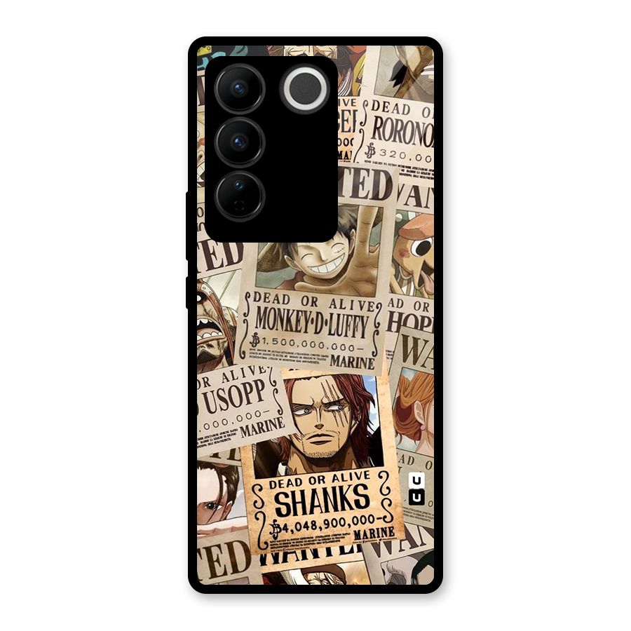 One Piece Most Wanted Glass Back Case for Vivo V27