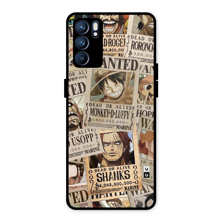 One Piece Most Wanted Metal Back Case for Oppo Reno6 5G