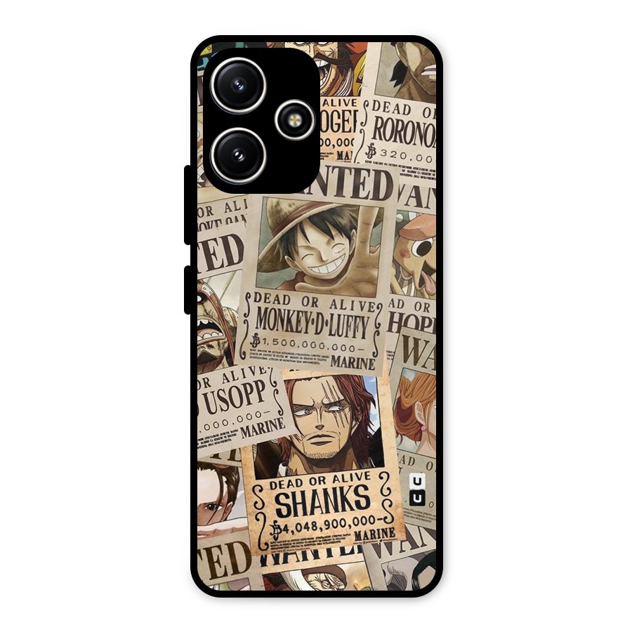 One Piece Most Wanted Metal Back Case for Poco M6 Pro