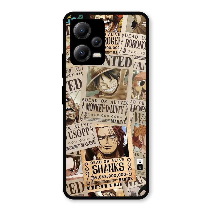 One Piece Most Wanted Metal Back Case for Redmi Note 12 5G