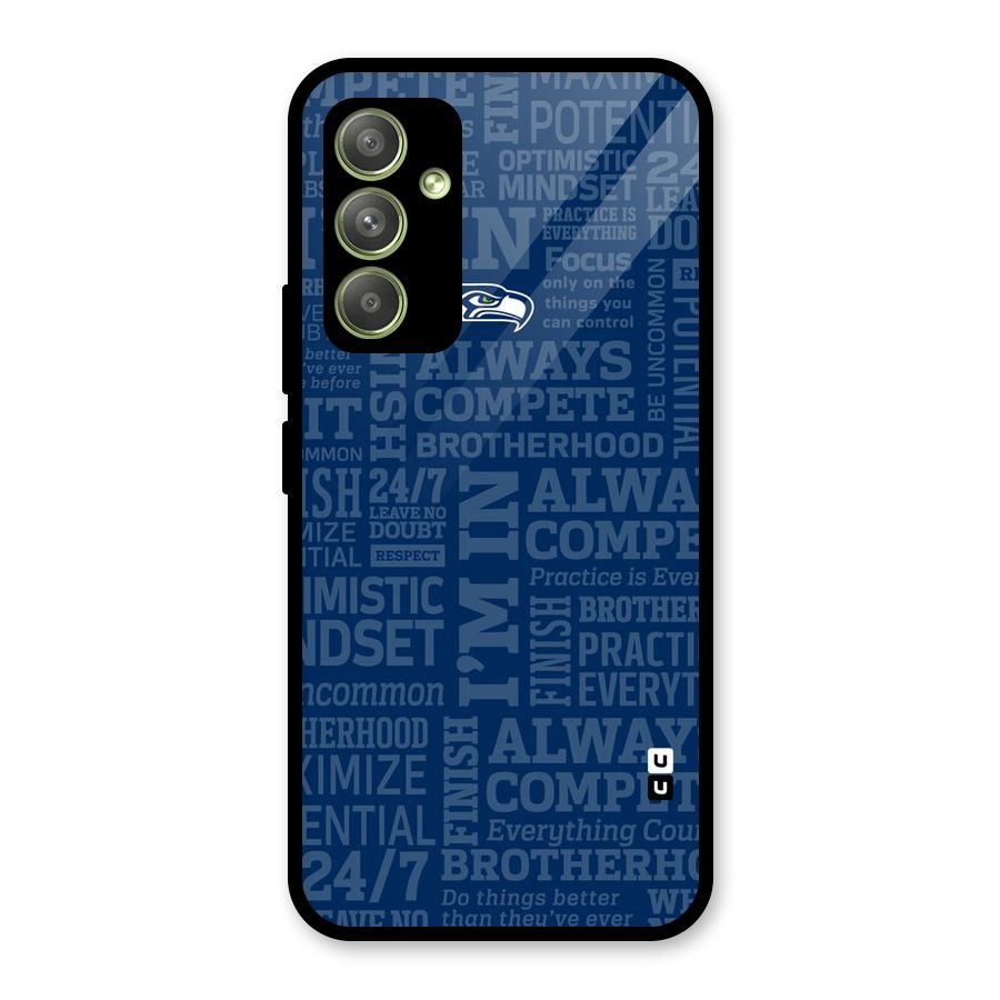 Optimistic Blue Glass Back Case for Galaxy A54