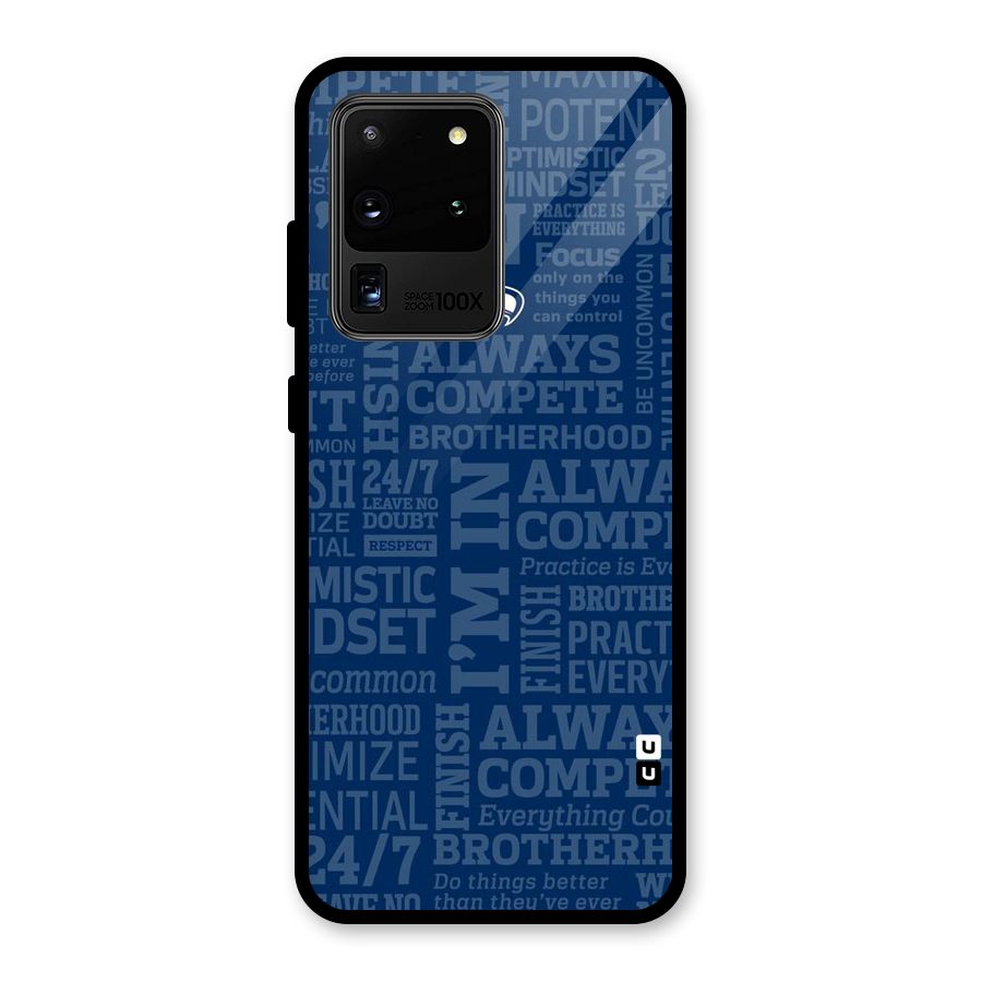 Optimistic Blue Glass Back Case for Galaxy S20 Ultra