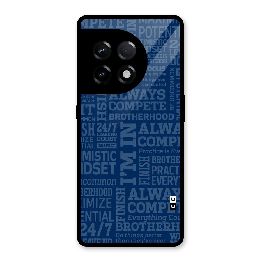 Optimistic Blue Glass Back Case for OnePlus 11R
