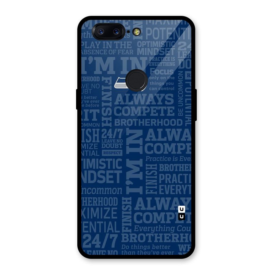 Optimistic Blue Glass Back Case for OnePlus 5T