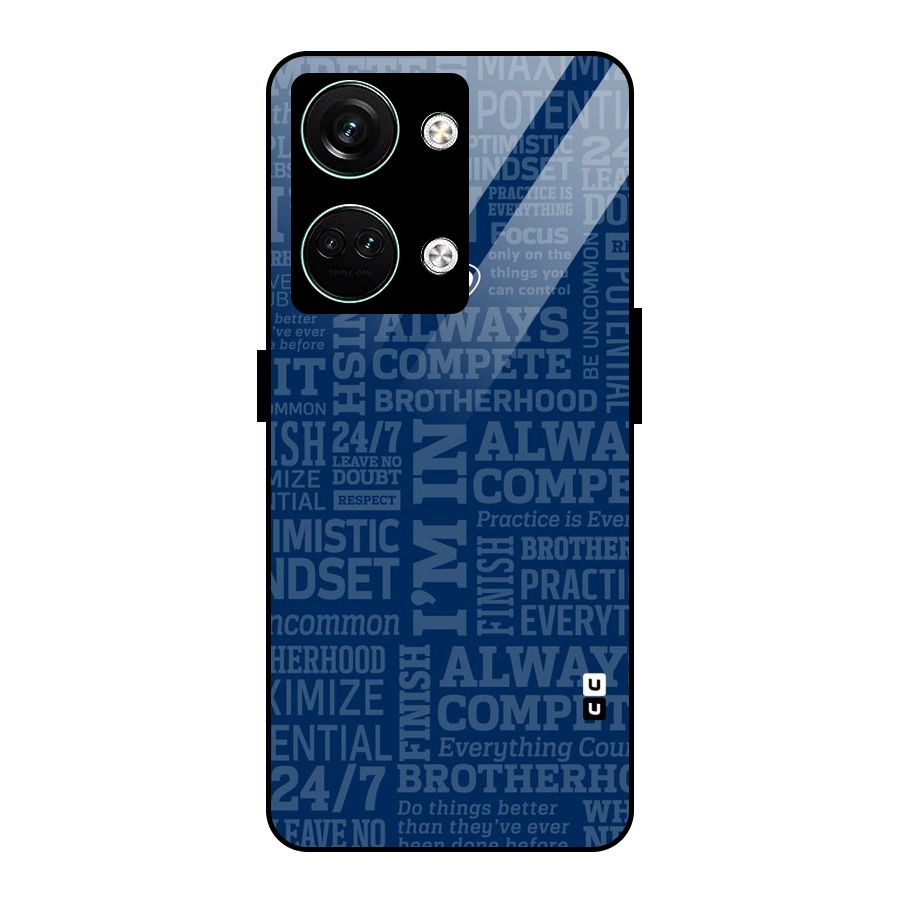 Optimistic Blue Glass Back Case for Oneplus Nord 3