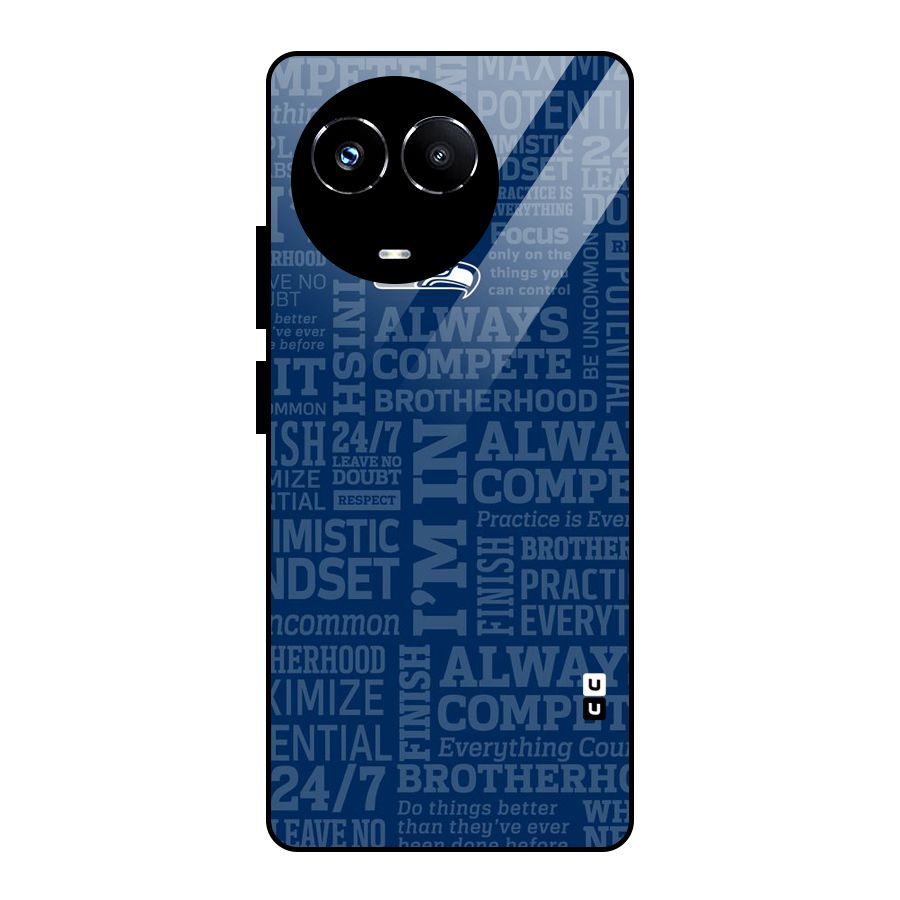 Optimistic Blue Glass Back Case for Realme 11X