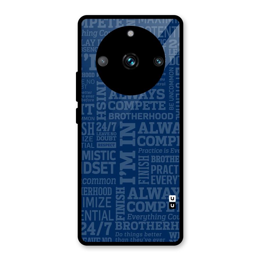Optimistic Blue Glass Back Case for Realme 11 Pro Plus