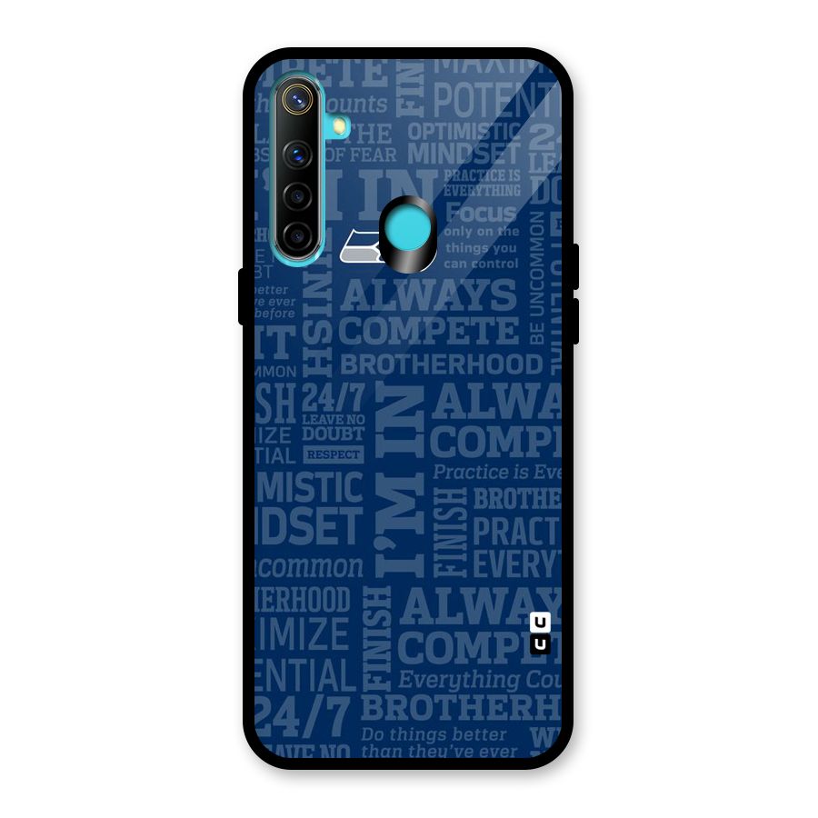 Optimistic Blue Glass Back Case for Realme Narzo 10