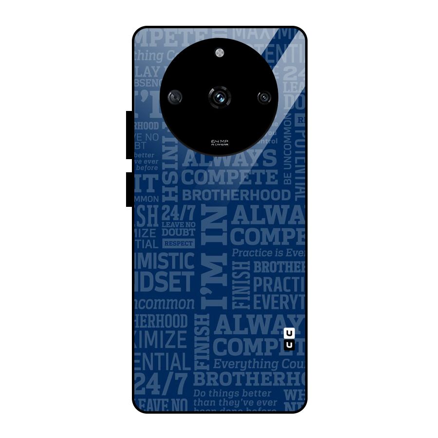 Optimistic Blue Glass Back Case for Realme Narzo 60 5G