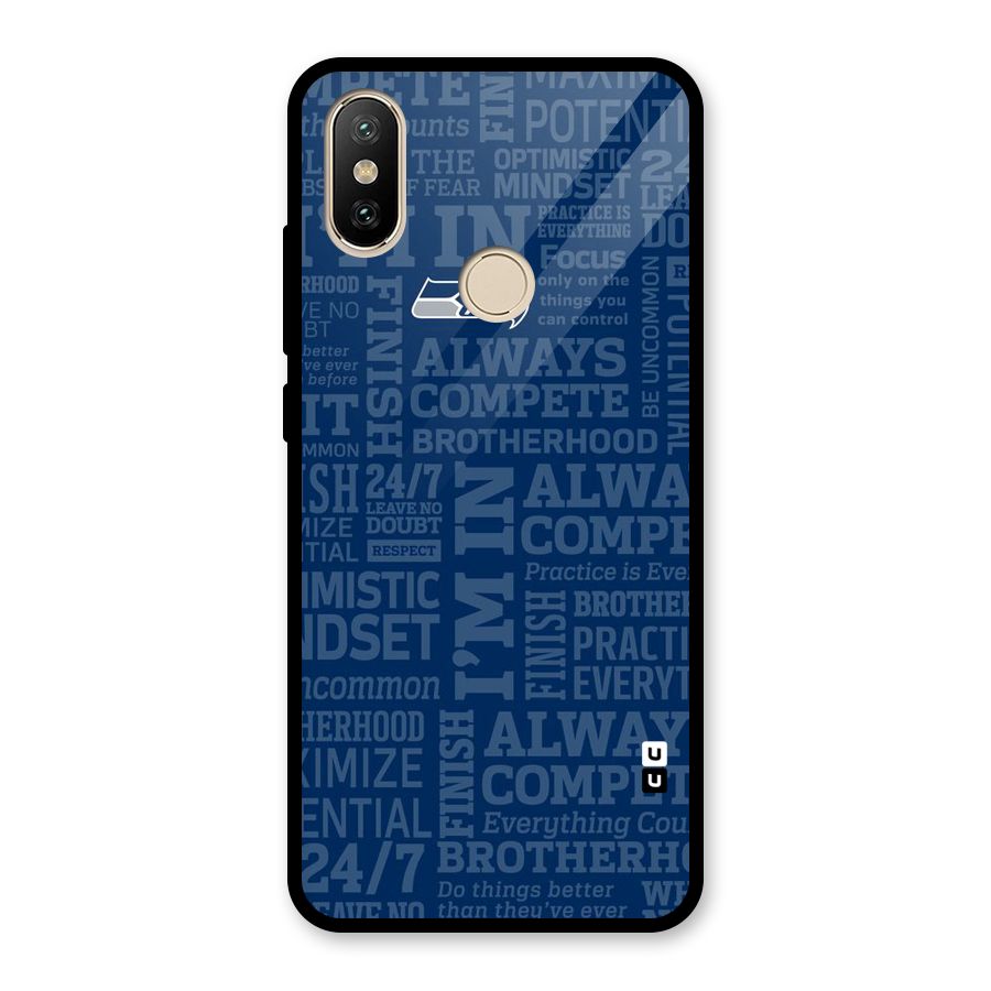 Optimistic Blue Glass Back Case for Redmi A2