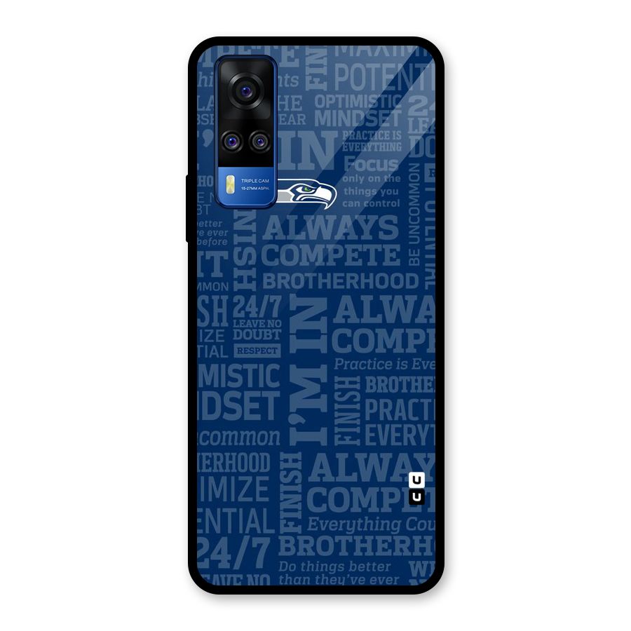 Optimistic Blue Glass Back Case for Vivo Y31