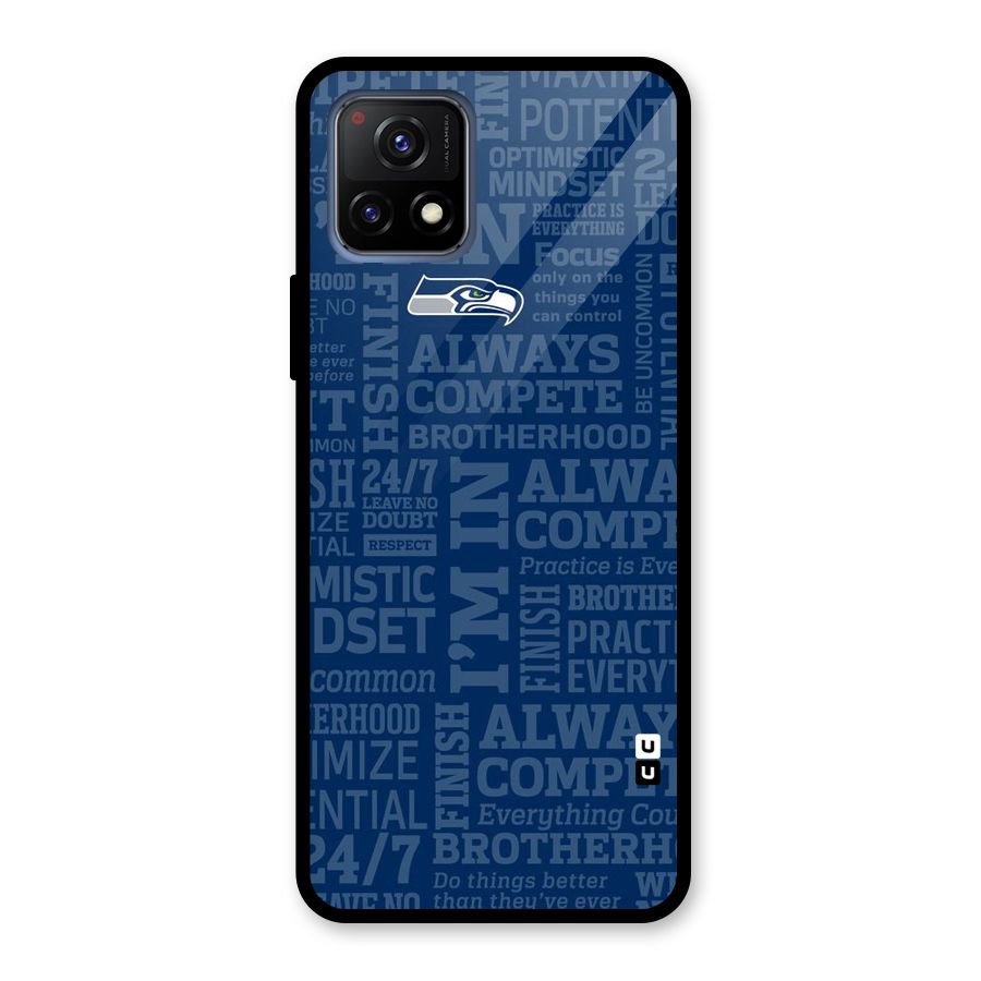 Optimistic Blue Glass Back Case for Vivo Y72 5G