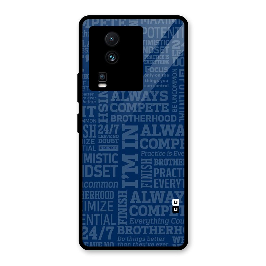 Optimistic Blue Glass Back Case for Vivo iQOO Neo 7