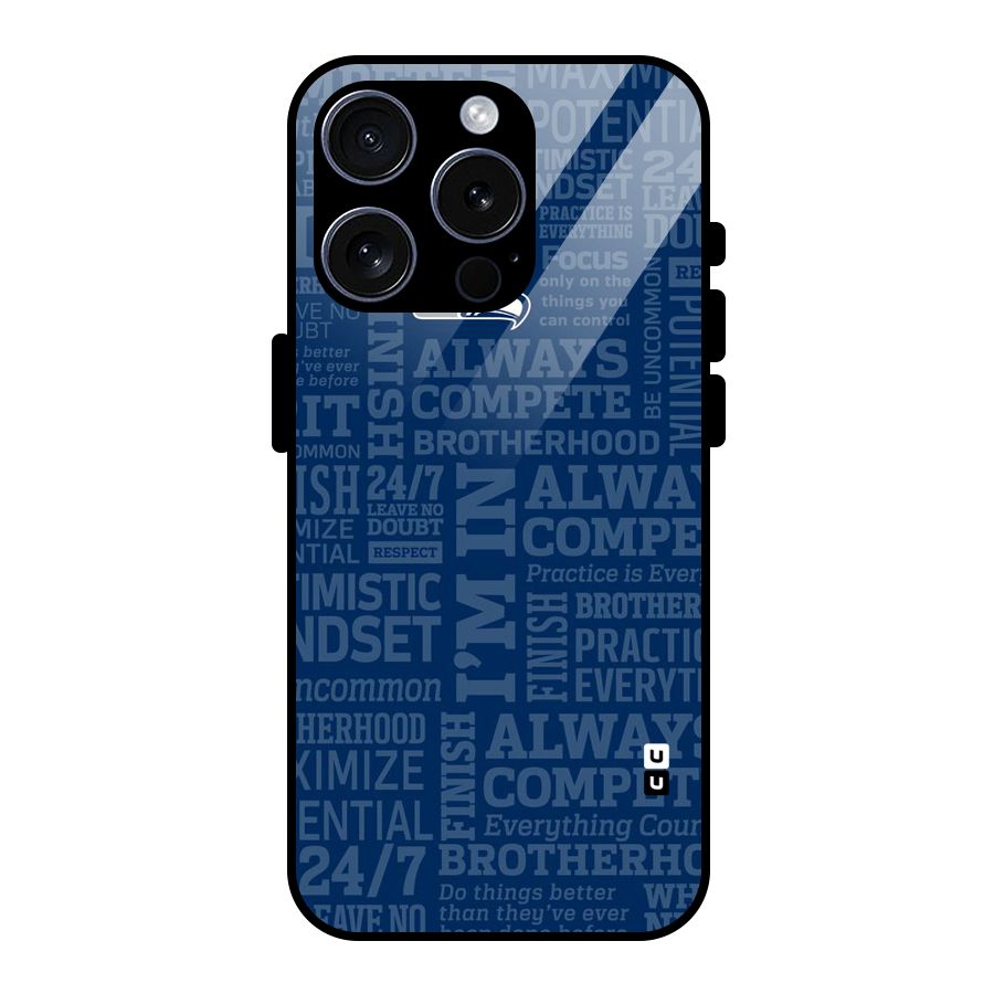 Optimistic Blue Glass Back Case for iPhone 15 Pro