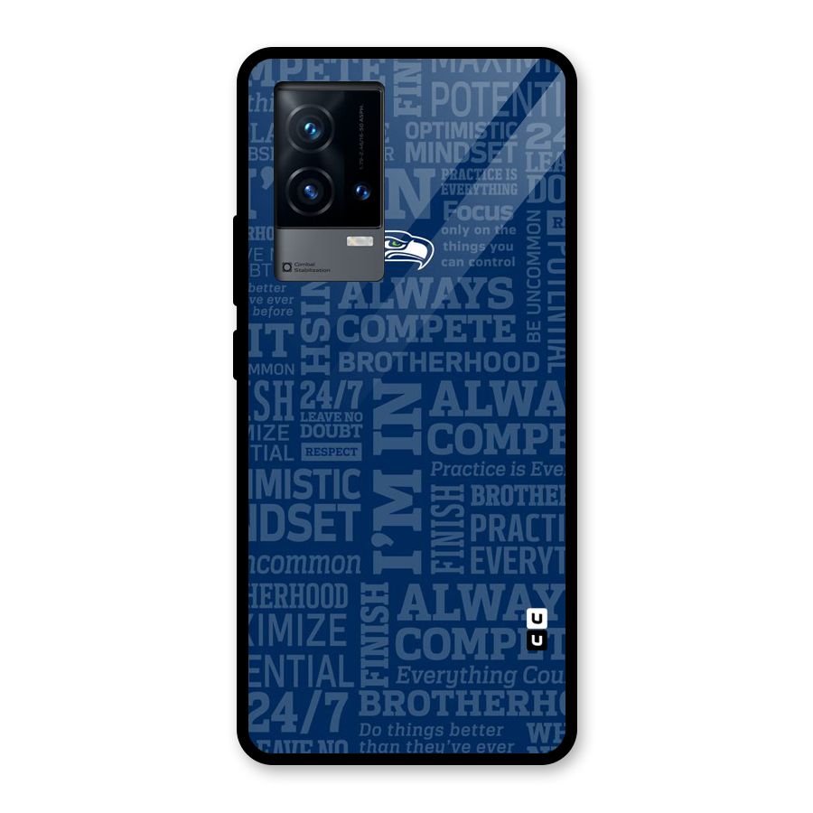 Optimistic Blue Glass Back Case for iQOO 9 5G