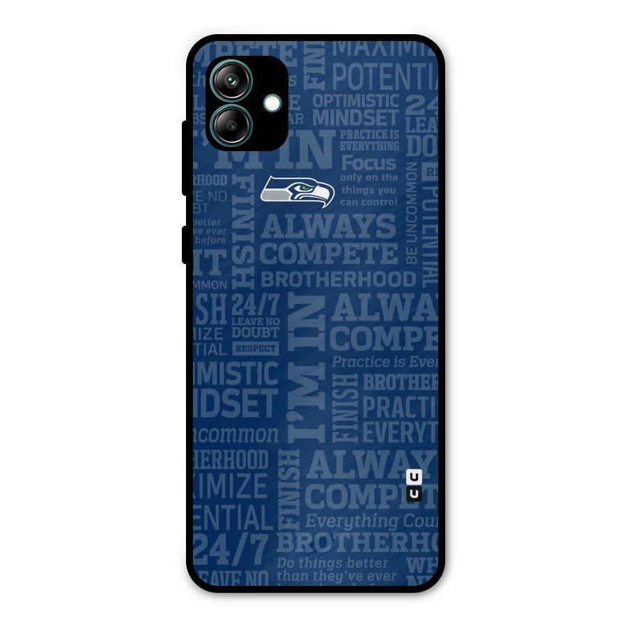 Optimistic Blue Metal Back Case for Galaxy A04