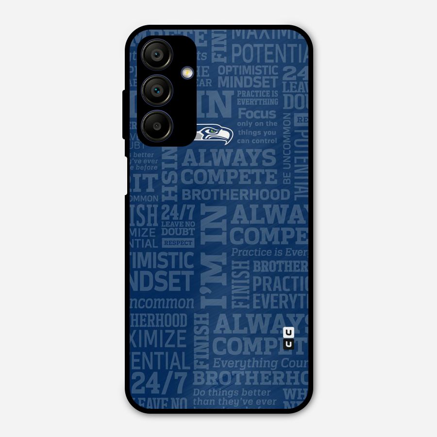 Optimistic Blue Metal Back Case for Galaxy A15 5G