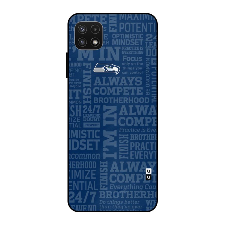 Optimistic Blue Metal Back Case for Galaxy A22 5G