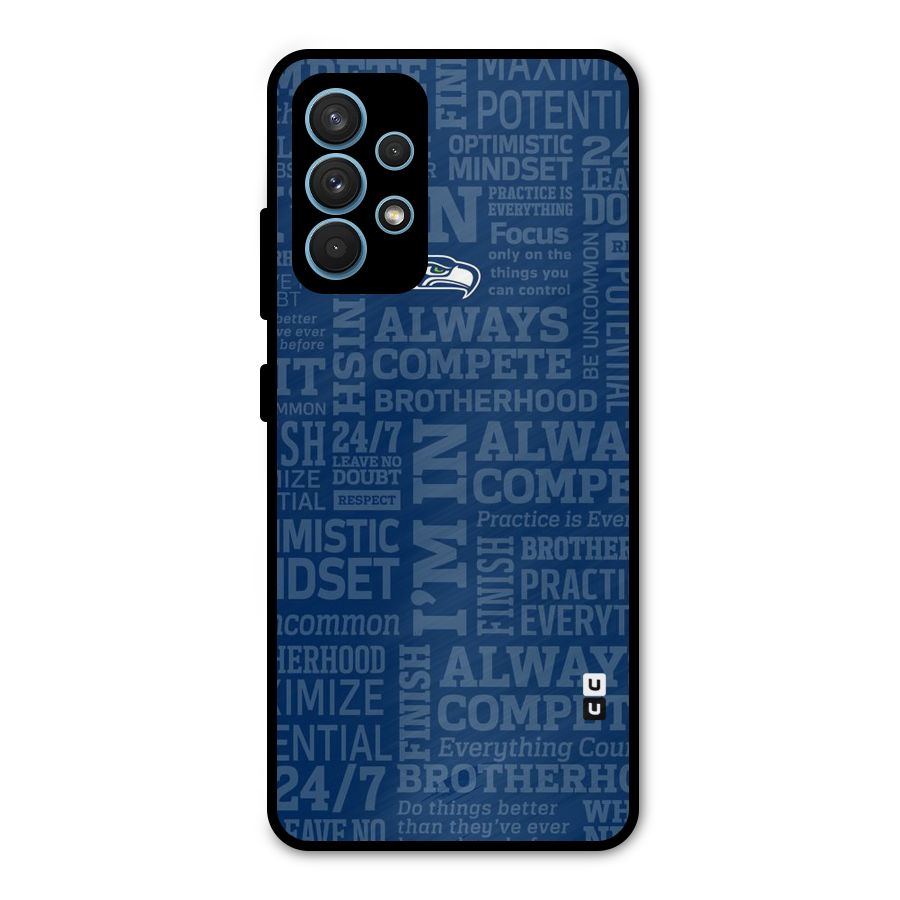 Optimistic Blue Metal Back Case for Galaxy A32
