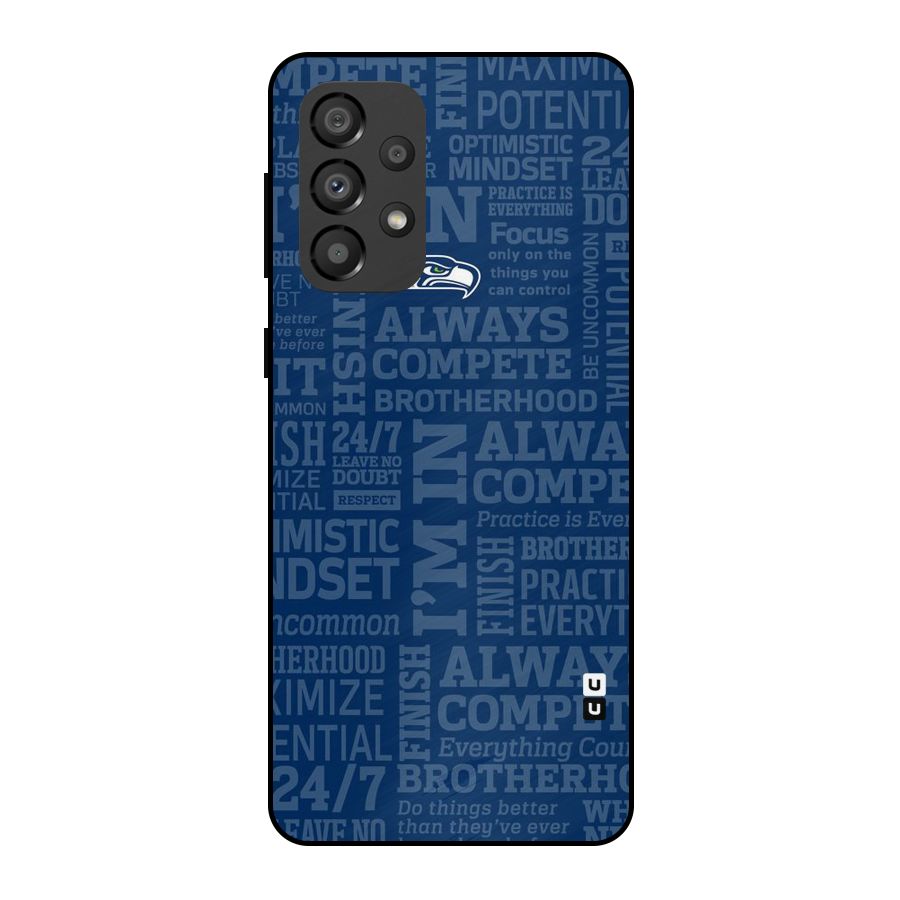 Optimistic Blue Metal Back Case for Galaxy A33 5G