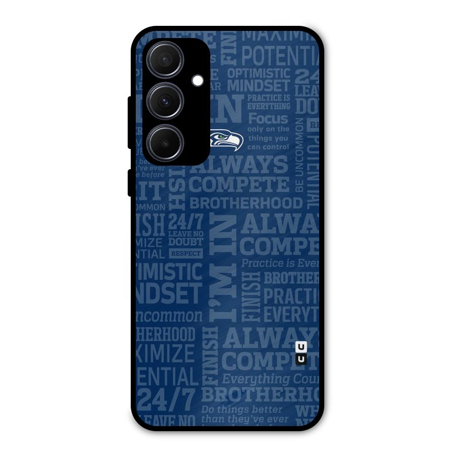 Optimistic Blue Metal Back Case for Galaxy A35