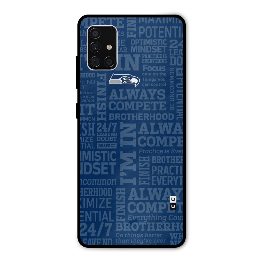 Optimistic Blue Metal Back Case for Galaxy A51